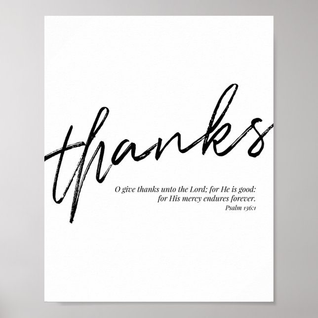 O dankt dem Herrn, denn Er ist gut für seinen Poster (Vorne)