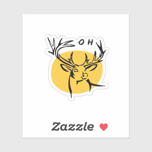 O Dear O Dear Yellow Artistic Style  Aufkleber (Blatt)