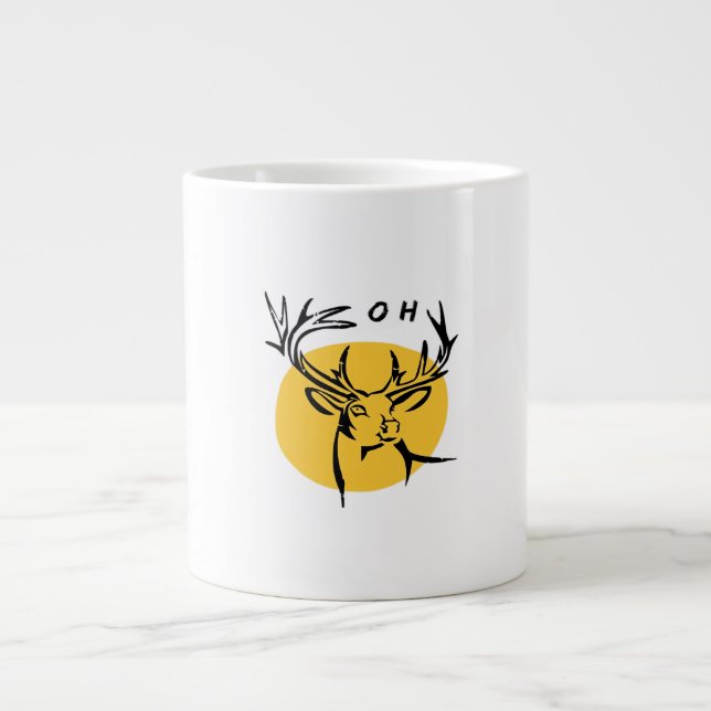 O Dear O Dear Yellow Artistic Style  Jumbo-Tasse (Vorderseite)