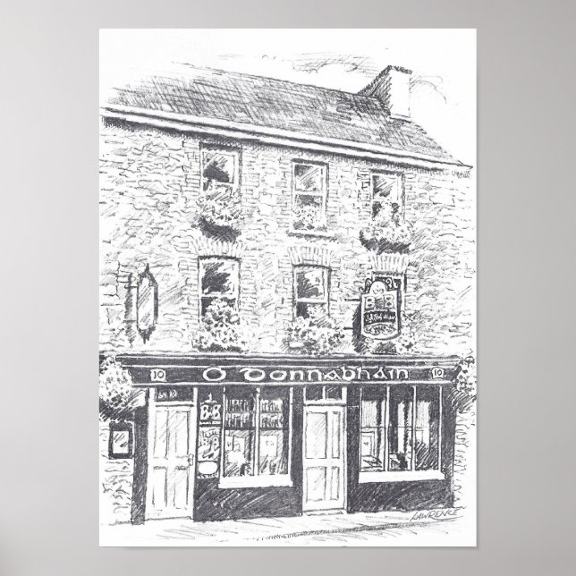 O Donnabhains irisches Bar Poster (Vorne)