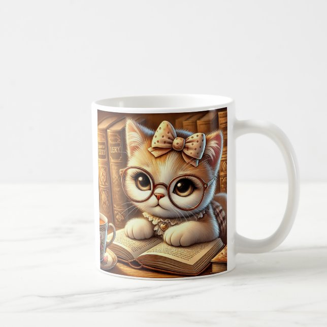 "O Encanto Felino: Guardiões de Mistérios e Carinh Kaffeetasse (Rechts)