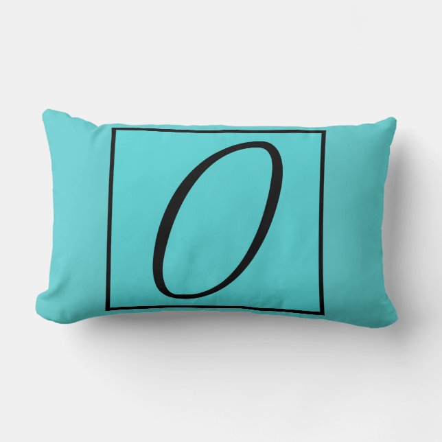 O ERSTE PILLOW - Buchstabe O über den Hintergrund  Lendenkissen (Vorderseite)