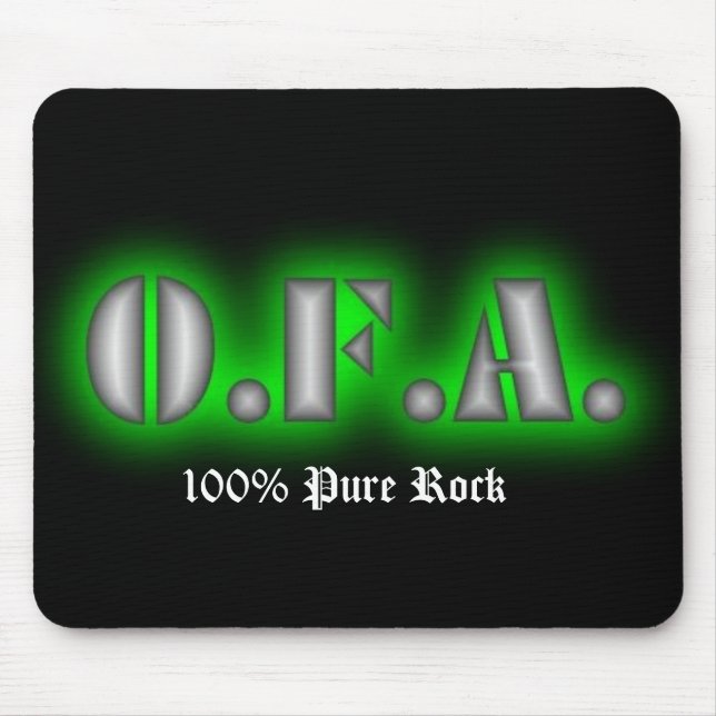 O.F.A. 100% reines Mousepad (Schwarzes) (Vorne)