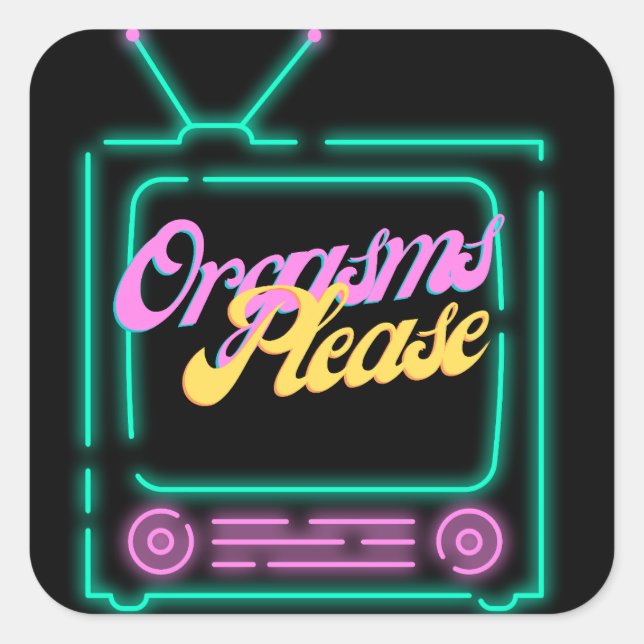 O-Face bitte Quadratischer Aufkleber (Vorderseite)