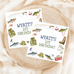 O-Fisch-alliierte Fischerei zum Geburtstag von Nap Serviette