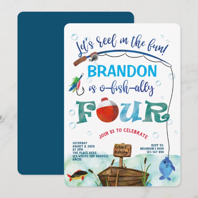 O-Fisch-Ally, Little Fisherman, Fischen 4. Einladung (Vorne/Hinten)