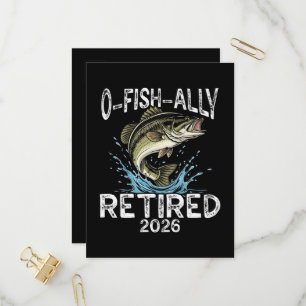 O-Fisch-ally Ruhestand 2026 Humor Lustig Einladungspostkarte