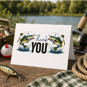 O-Fisch-Ally Two Fishing 2. Geburtstag Dankeskarte