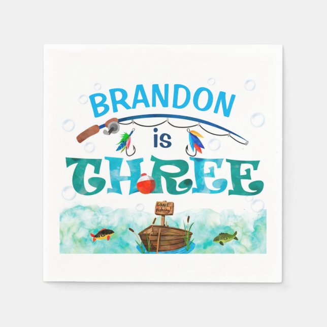 O-Fisch auf dem 3. Party Serviette (Vorderseite)