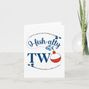 O-Fisch-Two Fishing Boy Zweiter Geburtstag Ofish Karte