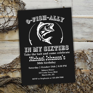 O-Fisch-Verbündete in meiner 50. Geburtstagsparty Einladung