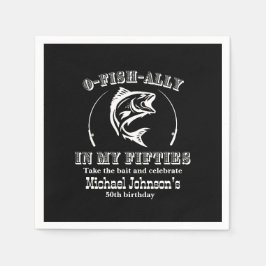 O-Fisch-Verbündete in meiner 50. Geburtstagsparty Serviette
