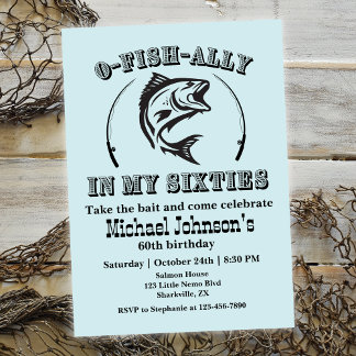 O-Fisch-Verbündete in meiner 60. Geburtstagsparty Einladung