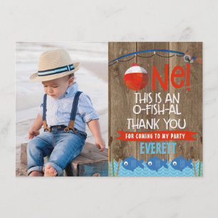 O-Fisch-Verbündeter einer Foto danken Ihnen zu Dankeskarte