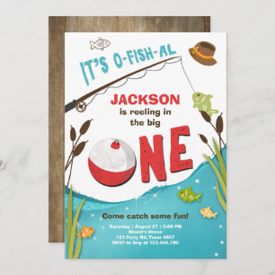 O-Fischal Fischen-Geburtstags-Einladung das große Einladung