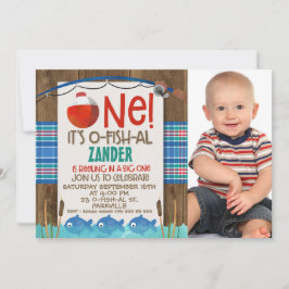 O Fischallein ein Foto Geburtstagsfeier Einladung