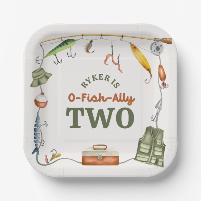 O-Fish-Ally Birthday Paper Plate Pappteller (Vorderseite)