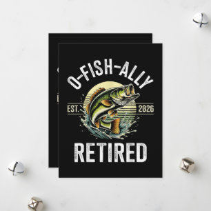 O-Fish-Ally Im Ruhestand 2026 Fischer Angeln Feiertagskarte