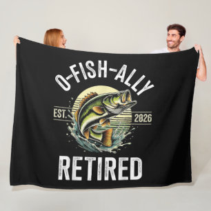 O-Fish-Ally Im Ruhestand 2026 Fischer Angeln Fleecedecke