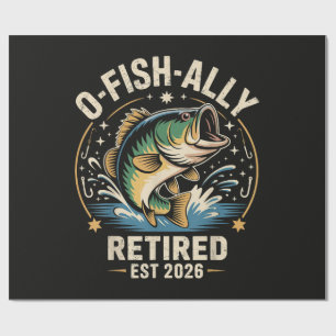 O-Fish-Ally Im Ruhestand 2026 Fischer Angeln Geschenkpapier