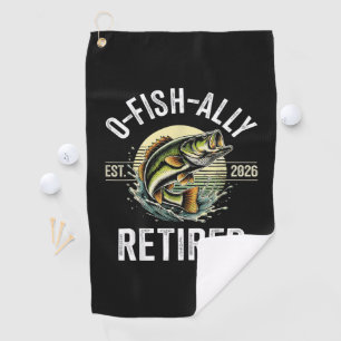 O-Fish-Ally Im Ruhestand 2026 Fischer Angeln Golfhandtuch