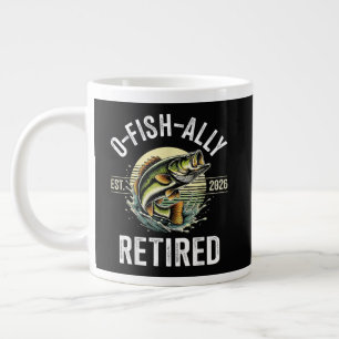 O-Fish-Ally Im Ruhestand 2026 Fischer Angeln Jumbo-Tasse