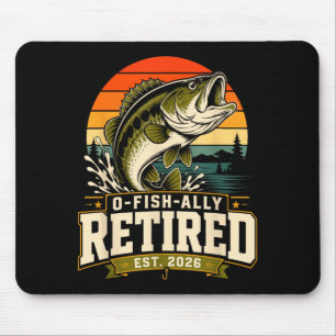 O-Fish-Ally Im Ruhestand 2026 Für Fischer Angeln Mousepad
