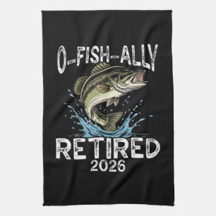 O-Fish-Ally Im Ruhestand 2026 Humor Lustig Geschirrtuch