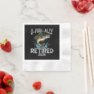 O-Fish-Ally Im Ruhestand 2026 Humor Lustig Serviette