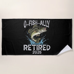 O-Fish-Ally Im Ruhestand 2026 Humor Lustig Strandtuch
