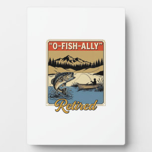 O-Fish-Ally Im Ruhestand Vintage Angler-Shirt Desi Fotoplatte