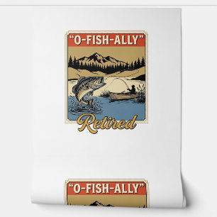 O-Fish-Ally Im Ruhestand Vintage Angler-Shirt Desi Tapete
