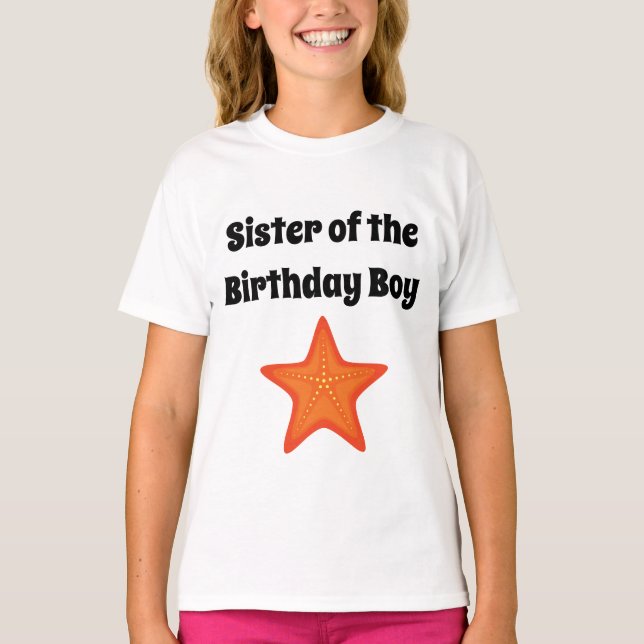 O-Fish-ally One Birthday Party Sister T - Shirt (Vorderseite)