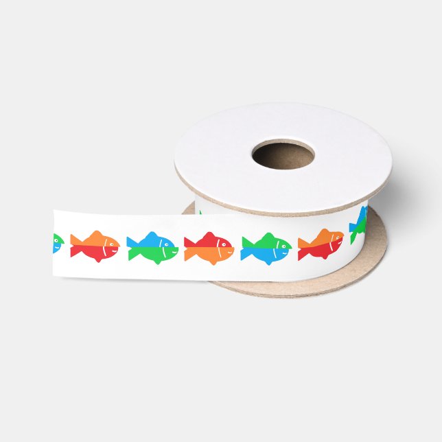 O-Fish-Ally One Fischer 1. Geburtstag Satinband (Spule)