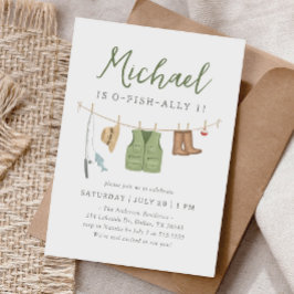 O-Fish-Ally One Fishing 1. Geburtstag Einladung