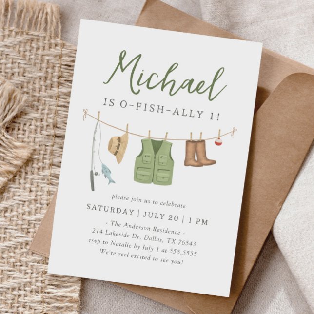 O-Fish-Ally One Fishing 1. Geburtstag Einladung (Von Creator hochgeladen)
