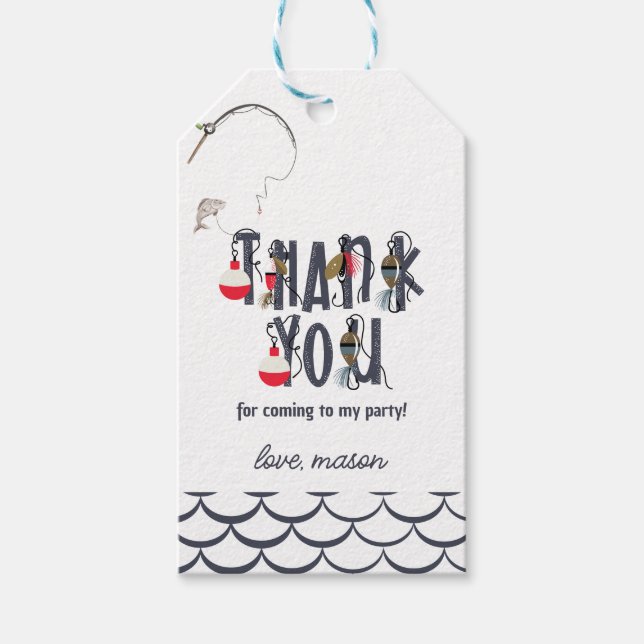 O-Fish-ally One Fishing Birthday Party Favor  Geschenkanhänger (Vorderseite)