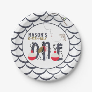 O-Fish-ally One Fishing Birthday Party Pappteller