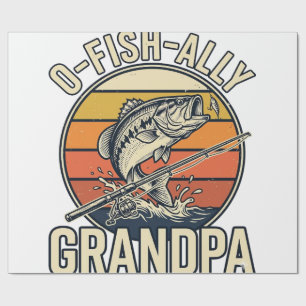 O-Fish-Ally Opa-Angeln Vintage-Shirt-Design_1 Geschenkpapier