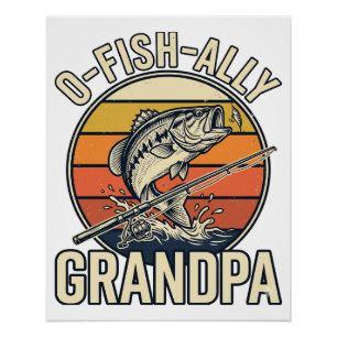 O-Fish-ally Opa Angeln Vintage-Shirt-Design_1 Poster