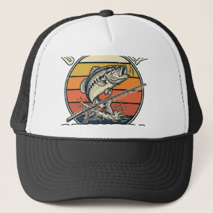 O-Fish-Ally Opa-Angeln Vintage-Shirt-Design_1 Truckerkappe