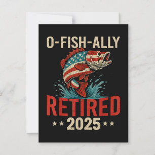 O-Fish-Ally Ruhestand 2025 Fischermann-Ruhestand Postkarte