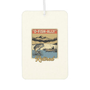 O-Fish-Ally Ruheständler Vintage Angler-Shirt Desi Autolufterfrischer