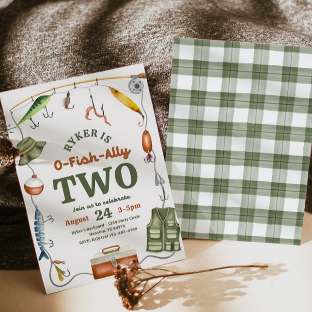 O-Fish-Ally Two Birthday Invitation Einladung (Von Creator hochgeladen)