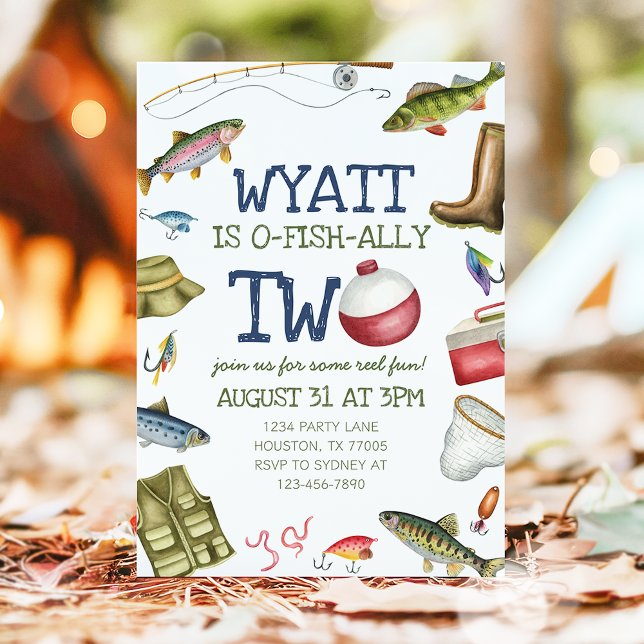 O-Fish-Ally Two Fishing 2. Geburtstag Einladung (Von Creator hochgeladen)