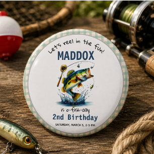 O-Fish-Ally Zwei Fischen 2. Geburtstag Button
