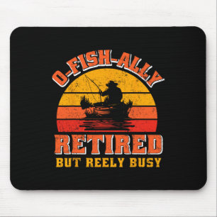 O-fish-ellios Rentner Lustiges Fischer-Shirt Rentn Mousepad