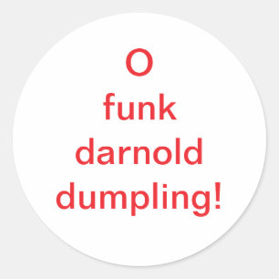 O Funk darnold dumpling Hankamer Artjunkhaus Comic Runder Aufkleber