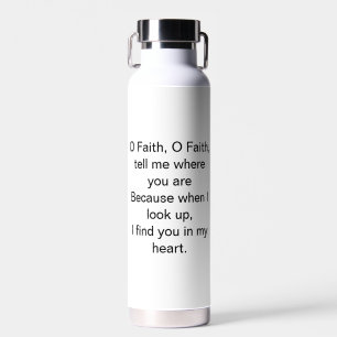 O Glaube Inspirierendes Zitat Trinkflasche