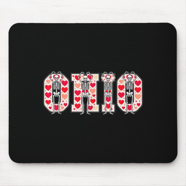 O-h-i-o Funny Skeletons Ohio In Midwestern Valenti Mousepad (Vorne)